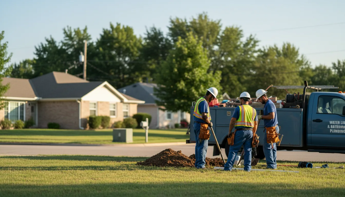 Residential water line and bathroom plumbing service in Putnamville, IN
